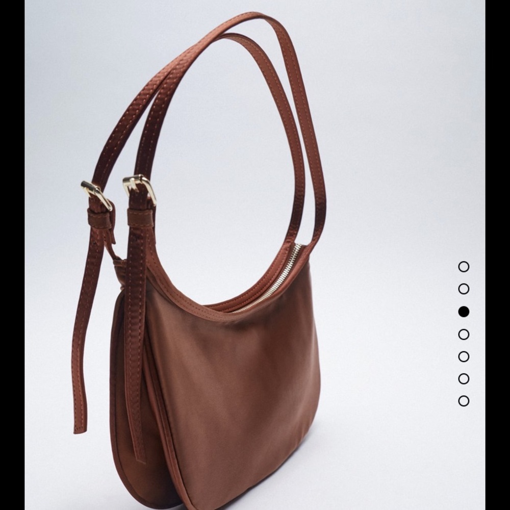 Satin effect shoulder bag